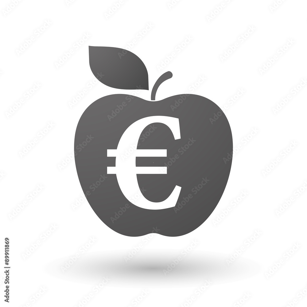 Apple icon with an euro sign Apple icon with an euro sign