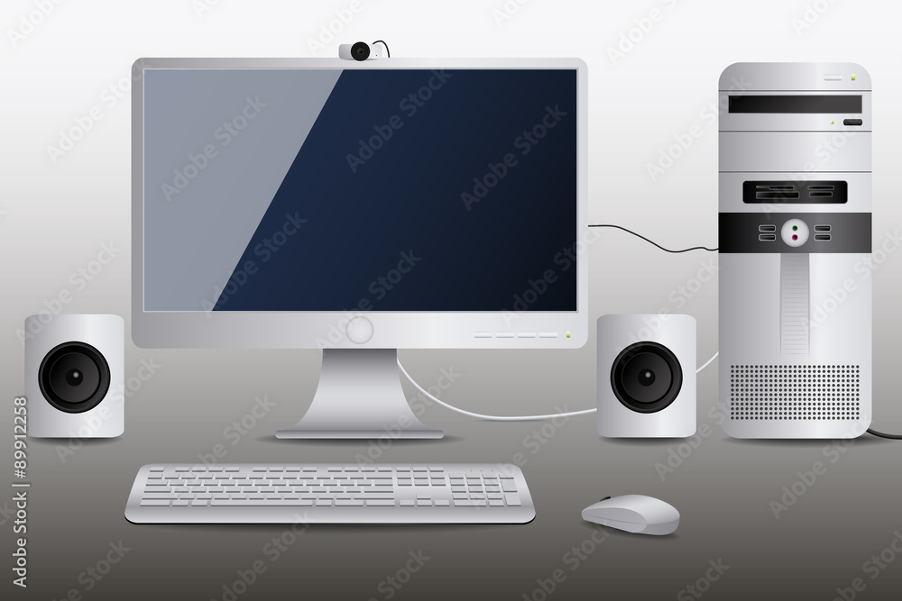White Desktop Computer White Desktop Computer