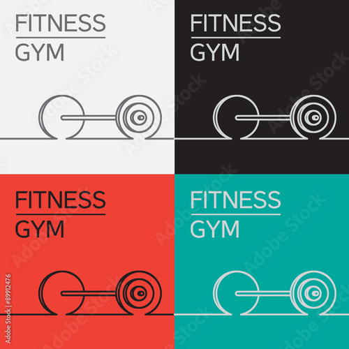 Rod, barbell vector icon