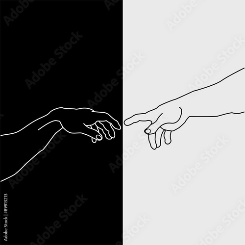 Hands showing the creation of Adam 