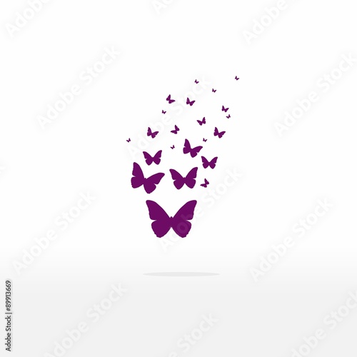 Vector butterflies background design