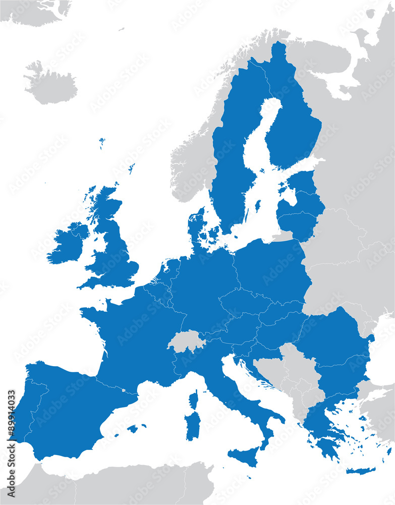 Fototapeta premium blue European Union map