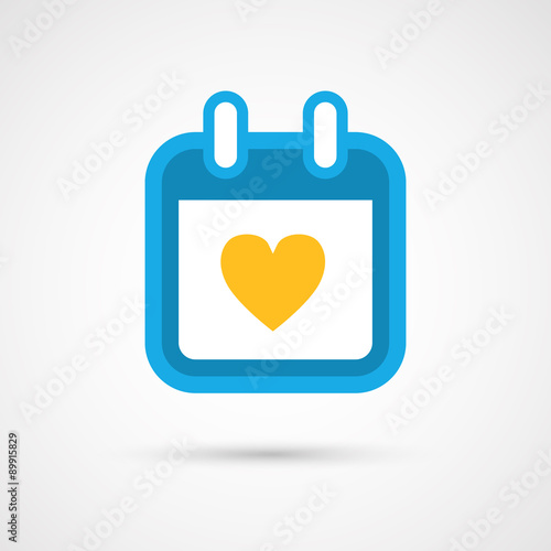 Free Download Vector Calendar Icon - heart - GFXLoad