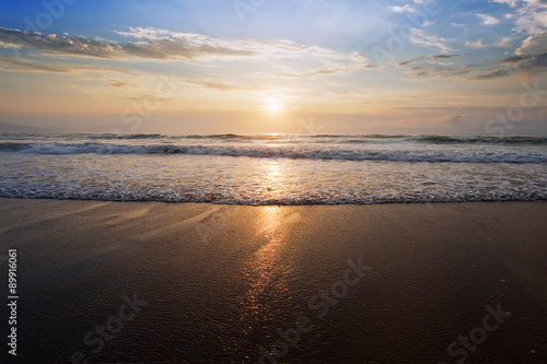 beach shore at sunset © mimadeo