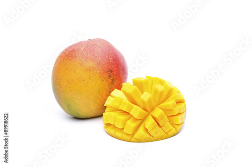 Mango fruit on white background