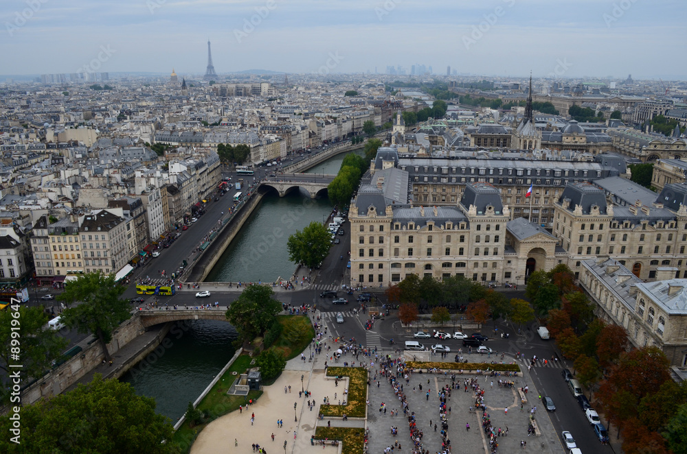 Parigi - pioggia - veduta Notre Dame
