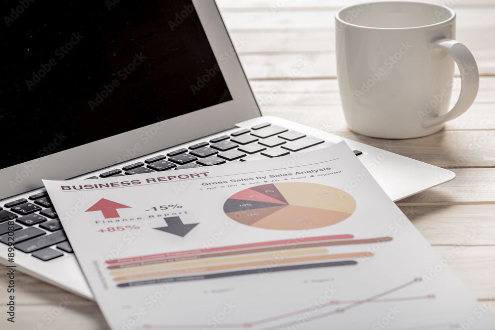 Fototapeta premium Showing business and financial report. Accounting