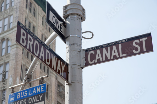 Intersection Broadway and Canal street
