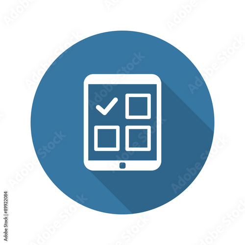 Appointment Request and Medical Services Icon. Flat Design. Long
