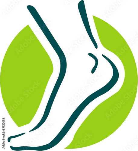 Flat Icon, Logo oder Signet für Orthopädie, Podiatrie oder Fußpflege