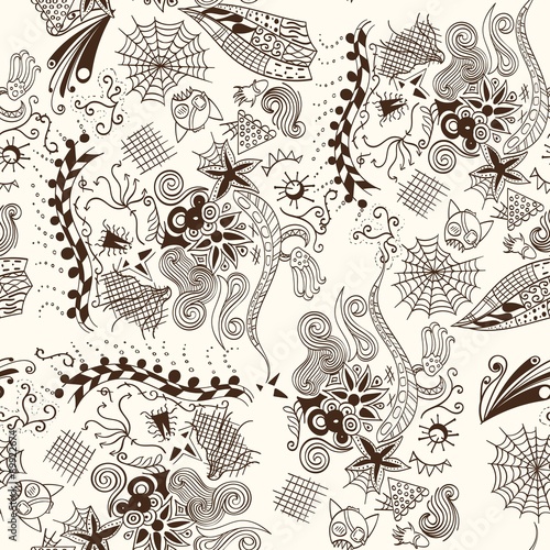 Seamless subconscious pattern. Abstract pattern symbolizes the