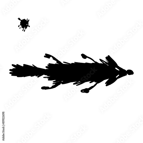Animal skin black silhouette. Sketch for your design