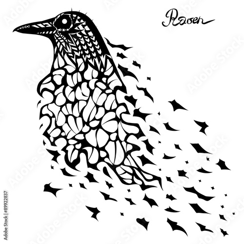 Drawing Surrealism black crows