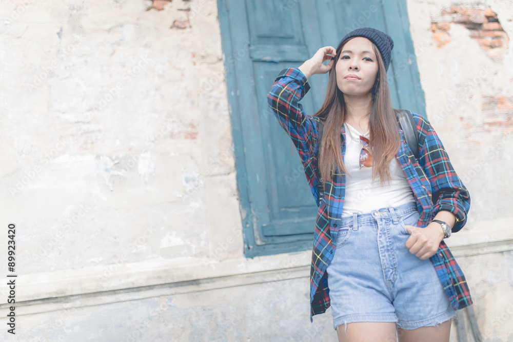 Young beautiful girl in abandoned house Young beautiful girl in abandoned house
