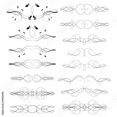set of ornamental elements