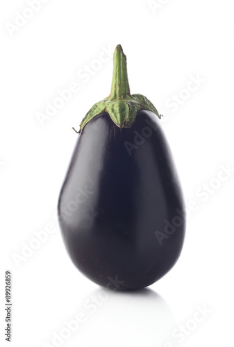 Purple Eggplant on White Background shot in Studio