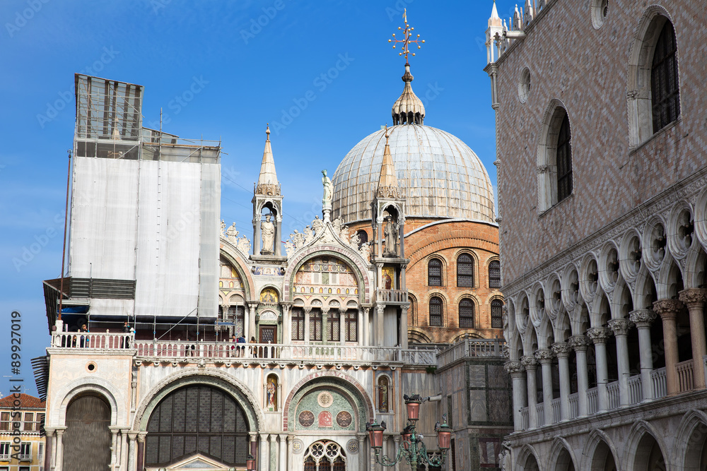 The Cathedral of San Marco in Venice. Venice is one of the most popular tourist destinations in the world