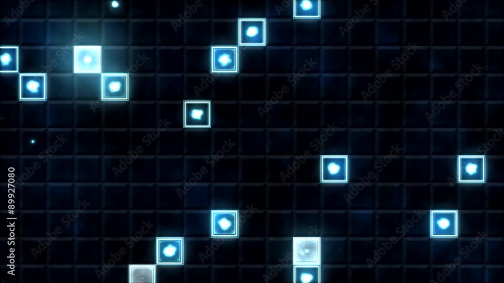 Tiled Background and Light Animation - Loop Blue Tiled Background and Light Animation - Loop Blue
