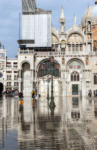 Flooding in Piazza San Marco. Venice is one of the most popular tourist destinations in the world
