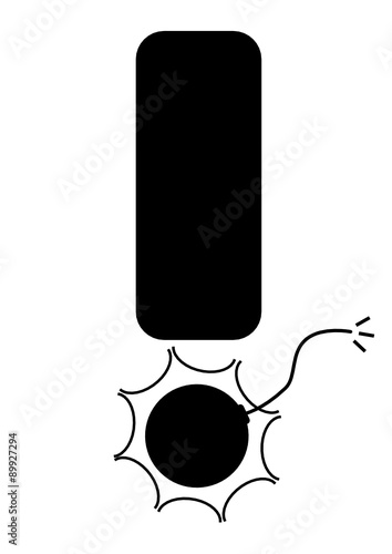 Exclamation mark - bomb