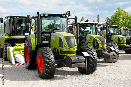 Agricultural equipment on display