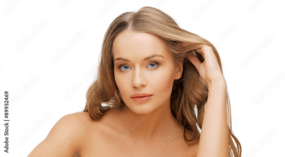 beautiful woman face with long blond hair beautiful woman face with long blond hair