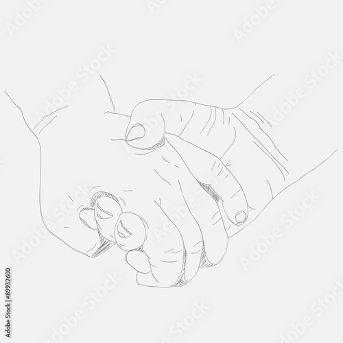 kids hands draw vector