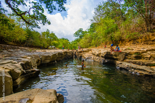 Los Cangilones de Gualaca is one of the best natural swimming bath in the province of Chiriquí photo