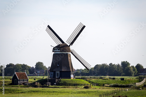 A traditional dutch windmill near Hoorn Netherlands
