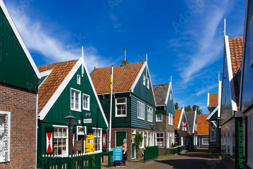 Dutch houses in Marken, Netherlands photo