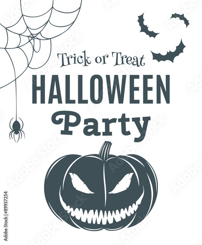 Halloween party poster template.