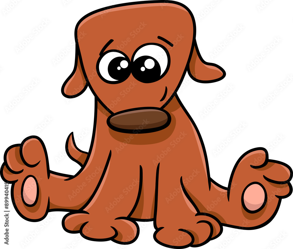 Obraz premium puppy cartoon illustration