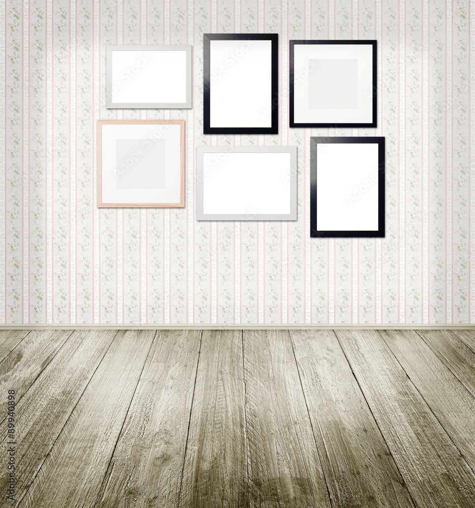 emty room with different frames emty room with different frames