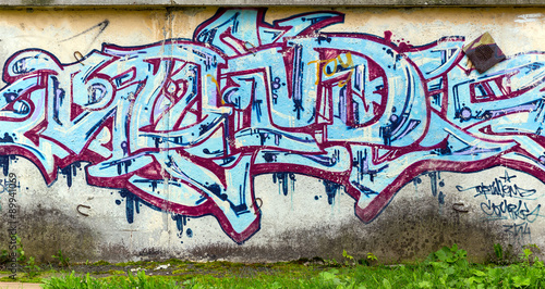 Abstract graffiti on a wall