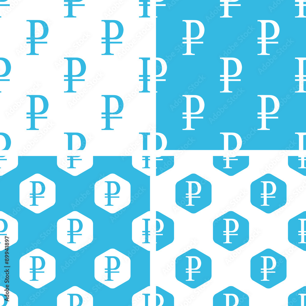 Rouble patterns set Rouble patterns set