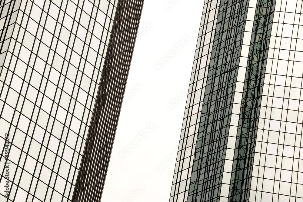 gap between two glass towers gap between two glass towers
