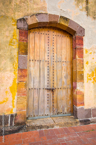 Oldest door in historic old town in Panama city