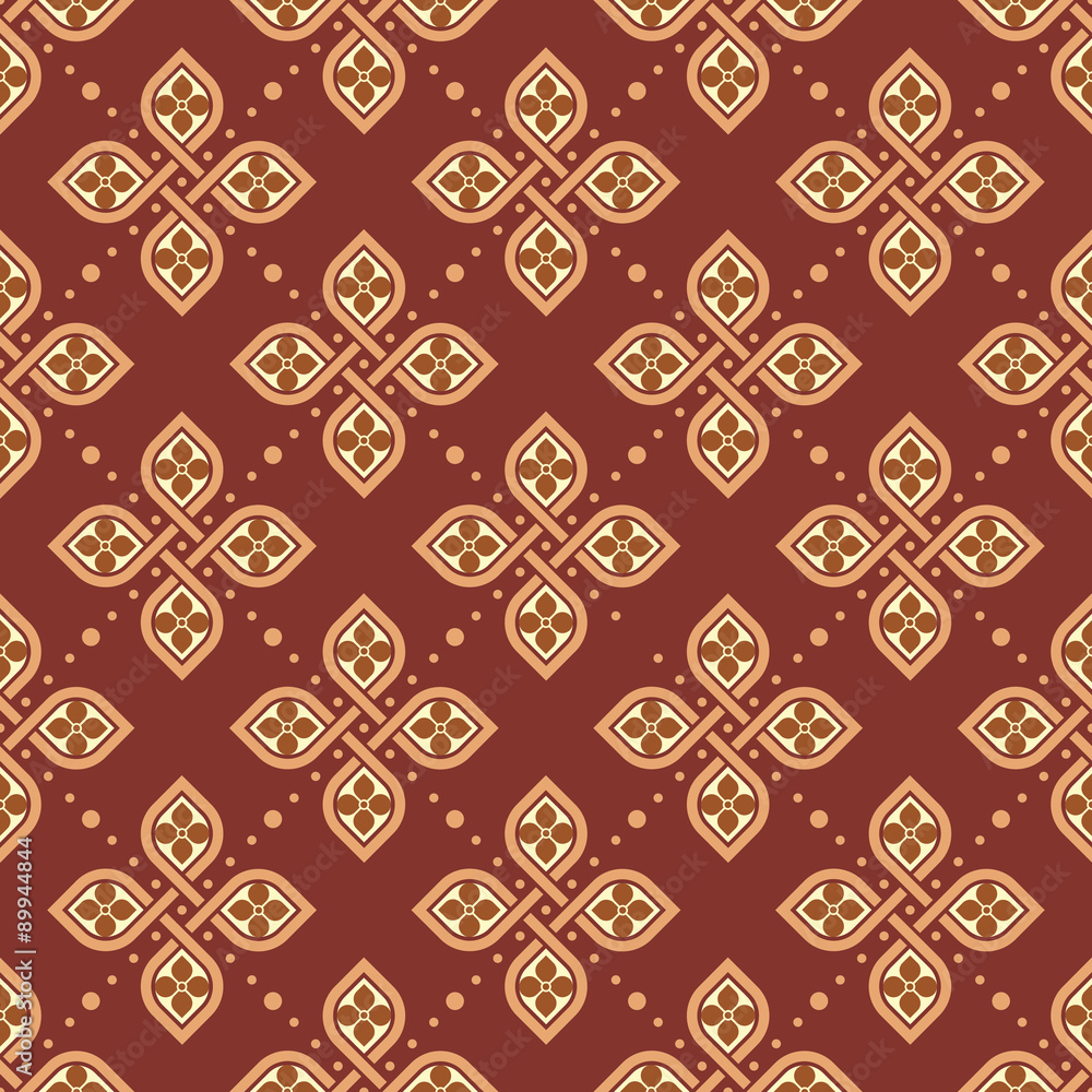 Seamless gold and brown damask floral geometric pattern wallpaper. Vector format.
Seamless gold and brown damask floral geometric pattern wallpaper. Vector format.