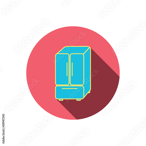 American fridge icon. Refrigerator sign.
