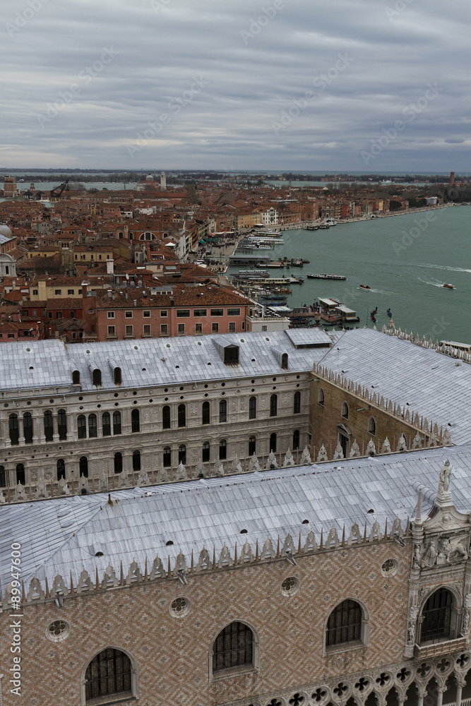 Rooftop views of Venice, Italy.