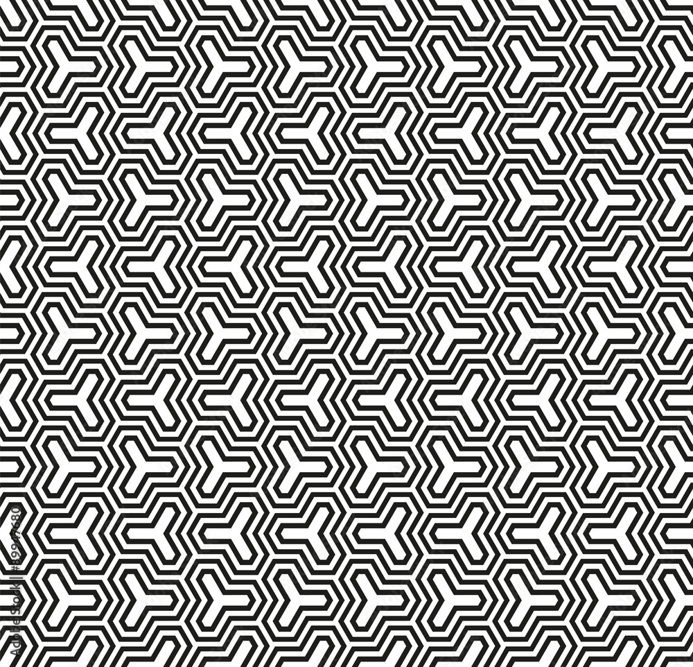 Seamless Vector Geometric interlocking Pattern Seamless Vector Geometric interlocking Pattern
