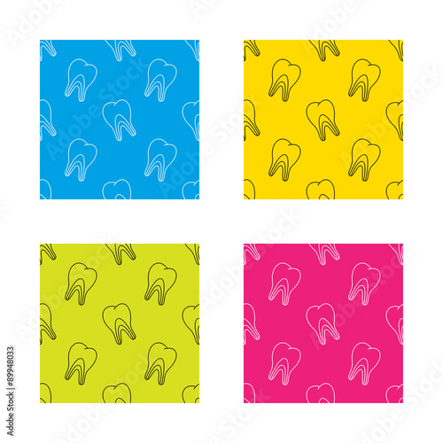 Dentinal tubules icon. Tooth medicine sign.