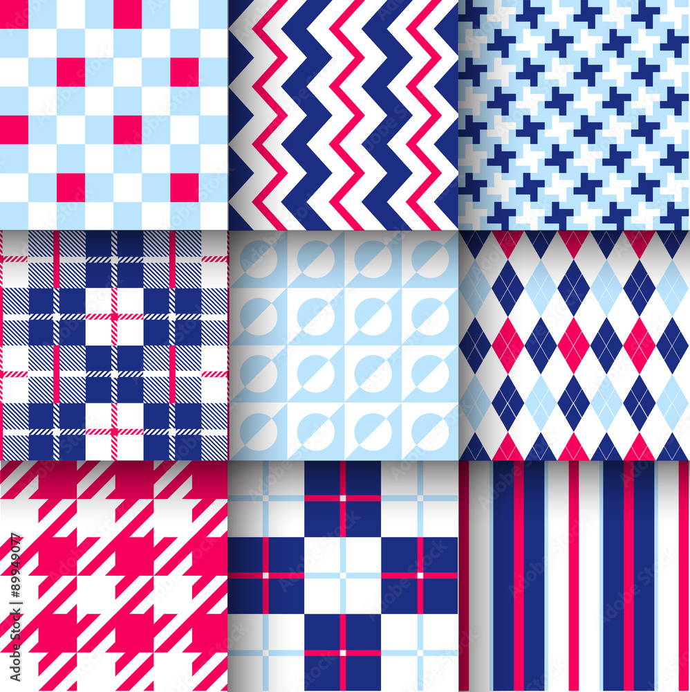 Seamless backgrounds with pattern striped, chess, checkered. Seamless backgrounds with pattern striped, chess, checkered.