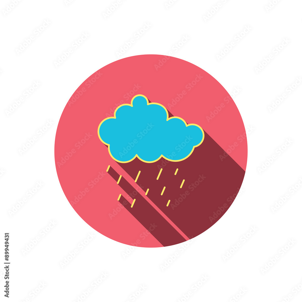 Rain icon. Water drops and cloud sign. Rain icon. Water drops and cloud sign.