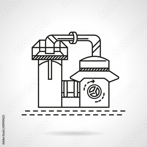 Line vector icon recycling plant