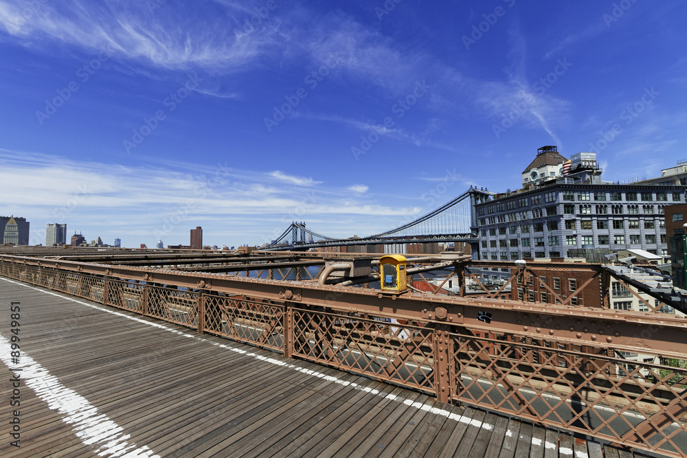 Obraz premium Views of the Brooklyn Bridge.