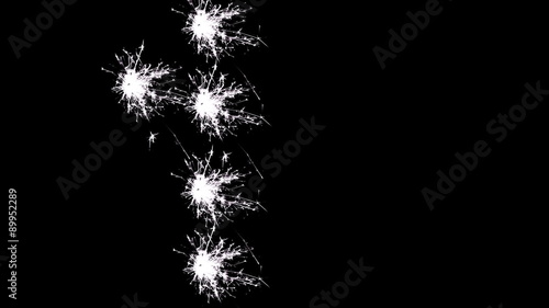Wallpaper Mural Number 1 in white sparklers on black background. Torontodigital.ca