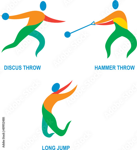 Hammer Throw Discus Throw Long Jump Icon