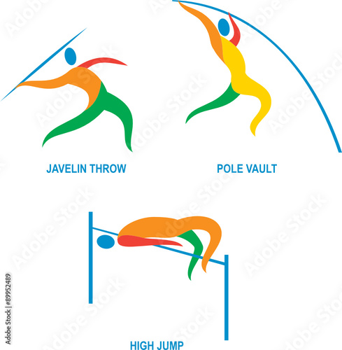 Javelin Throw Pole Vault High Jump Icon
