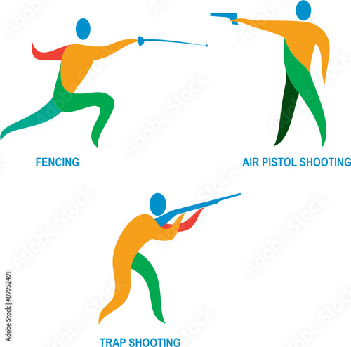 Shooting and Fencing Sport Icon